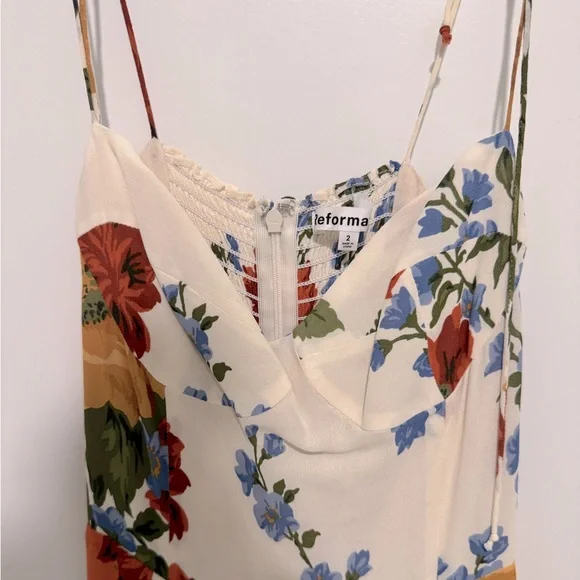 Reformation Juliette Floral Spaghetti Strap Maxi Dress in Formosa - Picture 4 of 8